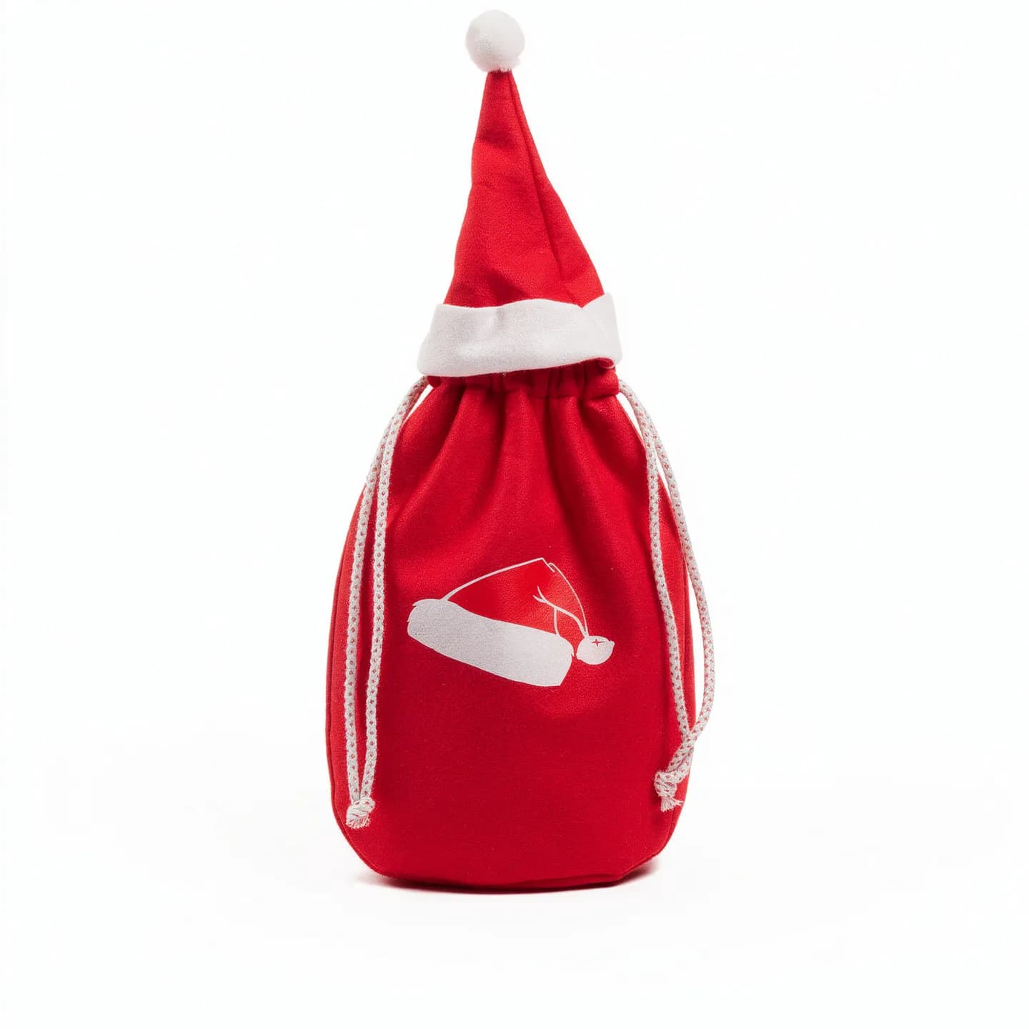 Bolsa navideña con forma de gorro, vista principal