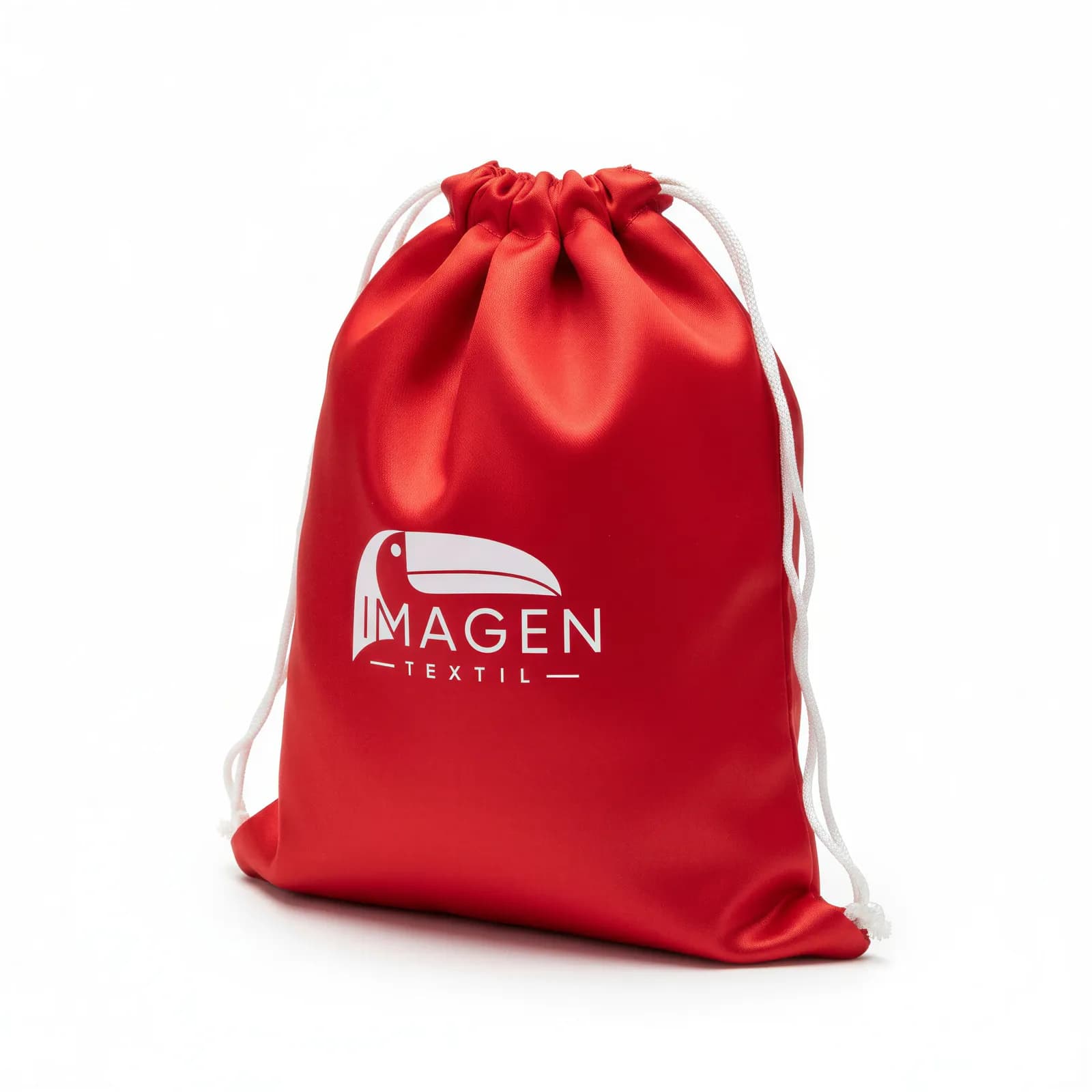 Bolsa de tela en tafeta roja, vista principal